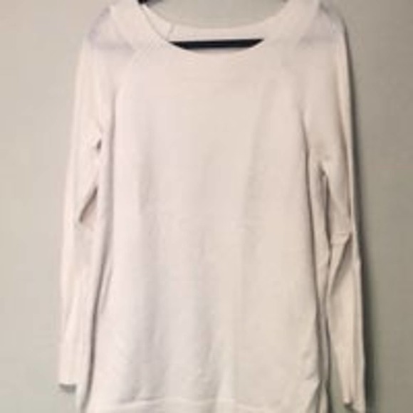 Loft Split Hem‎ Cream Tunic Sweater. Size Large EUC - Picture 1 of 3